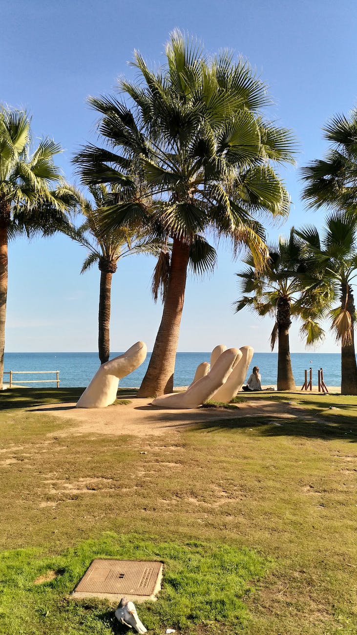 the open hand statue at fuengirola spain